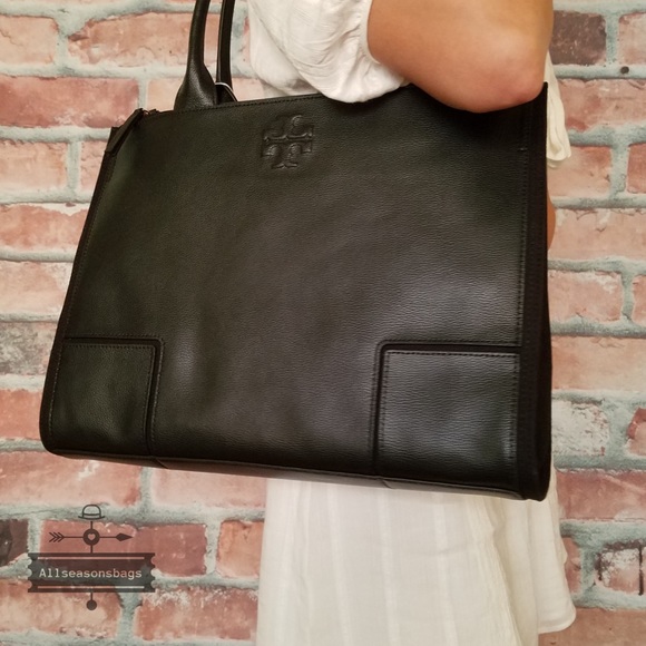 Tory Burch large canvas leather tote shoulder bag - Picture 5 of 8